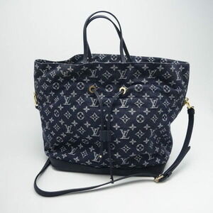 Louis Vuitton Shoulder Bag Monogram Denim Noefull Grand Blue